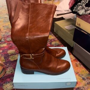 Life Stride Cognac Heeled Boots